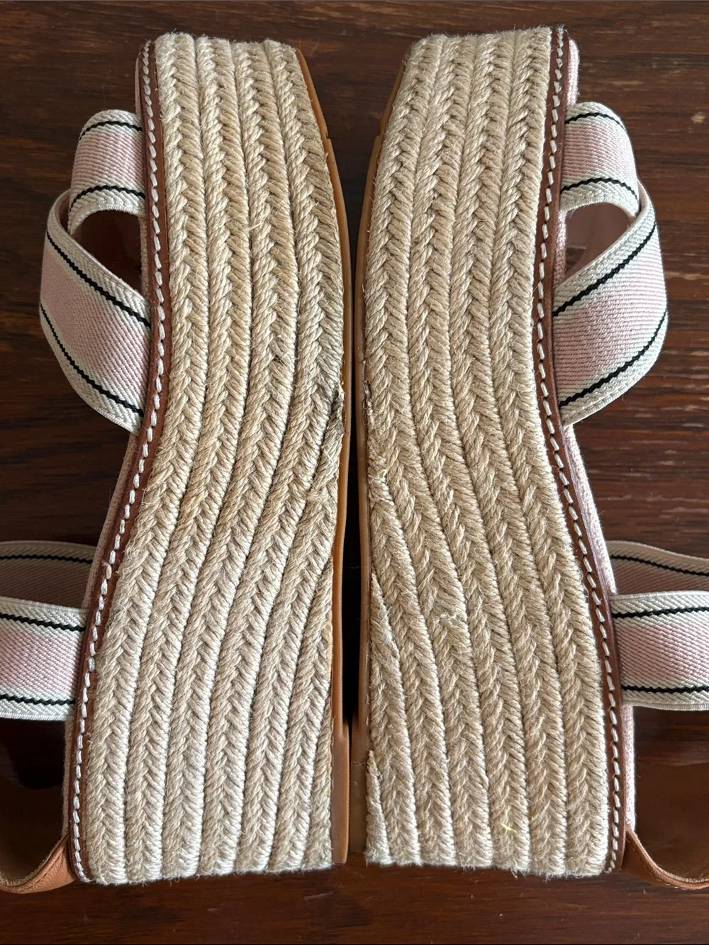 TORY BURCH Frieda Espadrille Platform Sandals Size 7